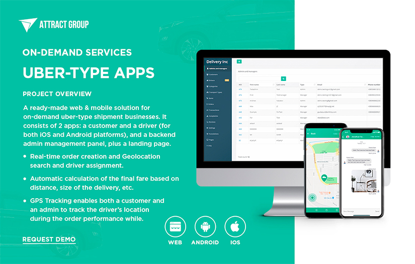 Uber-Type Delivery App screenshot 1
